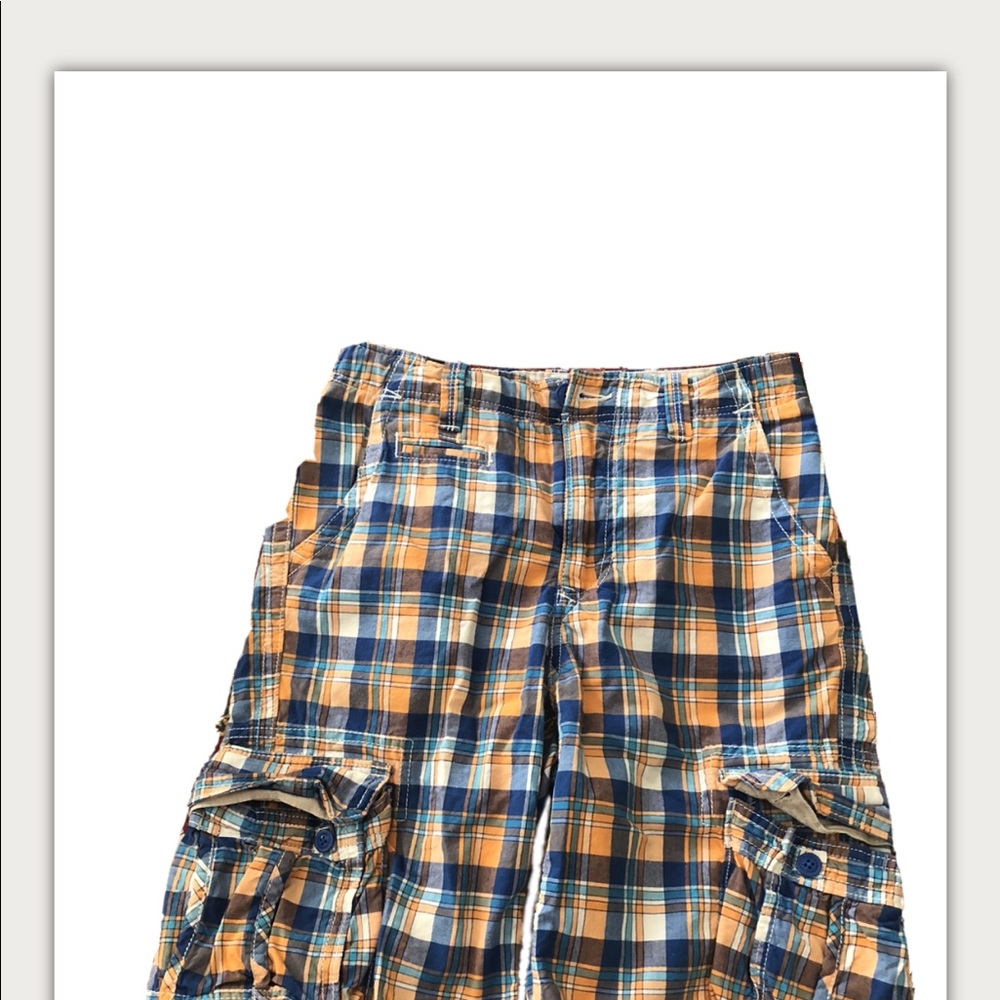 Boys GapKids plaid cargo shorts